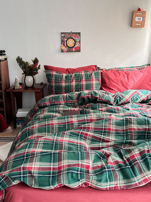 Juego de Cama Navideño Nordic 4 Piezas Algodón Teñido Lavado - Image 17