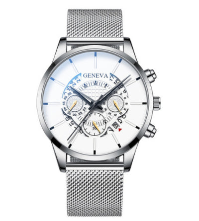 Reloj de Cuarzo para Hombre con Banda de Acero Inoxidable y Calendario - Image 29