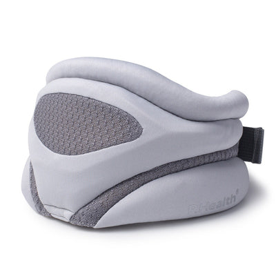 Pink bionic breathable neck guard for cervical vertebra care, designed to prevent bowing and neck leaning forward, shown with a grey storage bag. - Image 5
