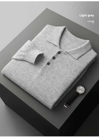 Suéter Polo de Lana para Hombre - Comodidad Casual Premium - Image 30
