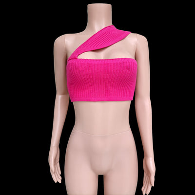 Blusa Tipo Halter de Fleece de Conejo para Mujer - Suéter Tejido Festivo - Image 17