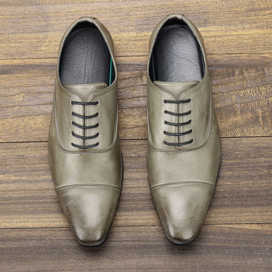 Zapatos Oxford Puntiagudos de Cuero Premium - Estilo Clásico Británico para Hombre - Image 4