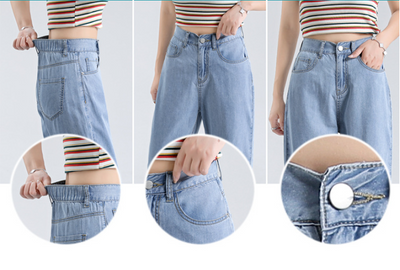 Jeans Holgados de Cintura Alta en Tencel - Comodidad Total - Image 9