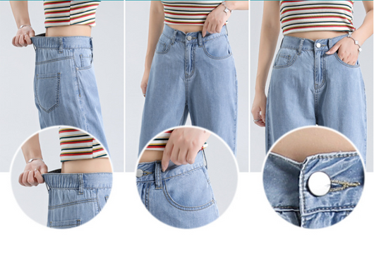 Jeans Holgados de Cintura Alta en Tencel - Comodidad Total - Image 9