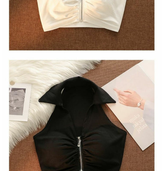 Camisola Escotada Sin Tirantes para Mujer - Estilo Americano Verano - Image 9