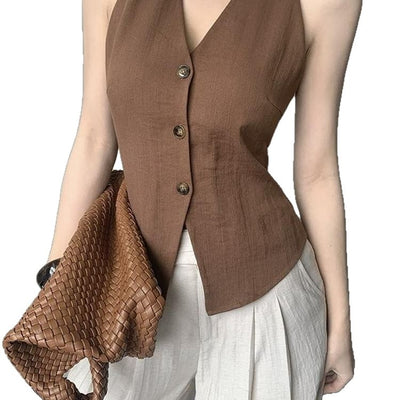 Chaleco Elegante Retro Estilo Francés Ajustado para Mujer - Image 4