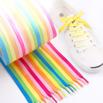 Zapatos de Lona Blancos Casual con Cordones Degradado Colorido - Image 9