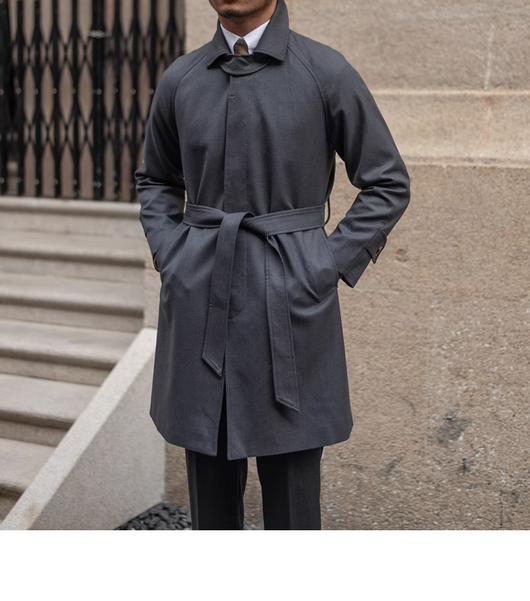 Abrigo Trench de Lana Sencillo Elegancia Atemporal - Image 22