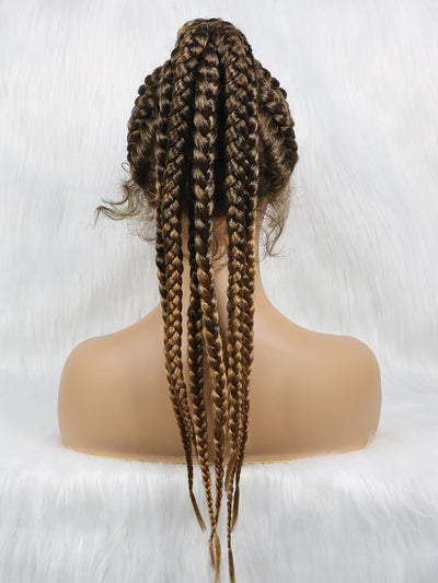 Peluca de Trenzas Sintéticas con Encaje Frontal - Cabello Afro Trenzado - Image 7