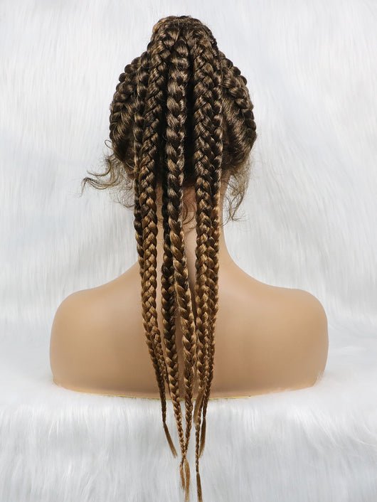 Peluca de Trenzas Sintéticas con Encaje Frontal - Cabello Afro Trenzado - Image 7