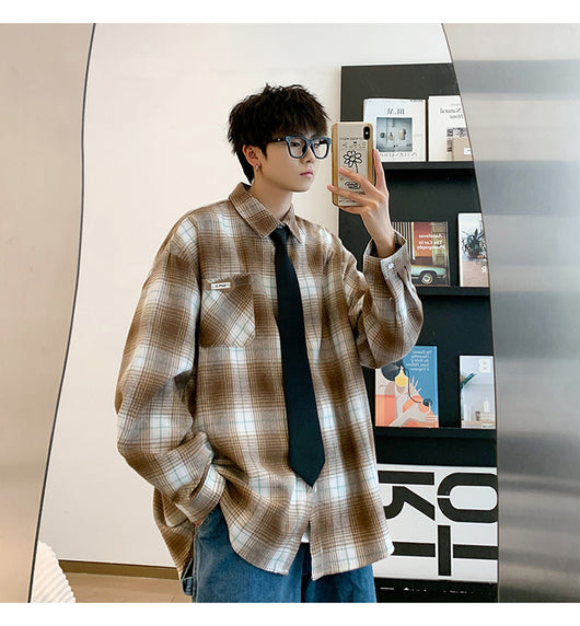Camisa de Manga Larga Hombre Cuadros Hong Kong Fengrijie - Image 5
