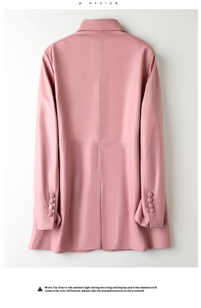 Blazer Ejecutivo de Piel de Oveja para Mujer - Image 9