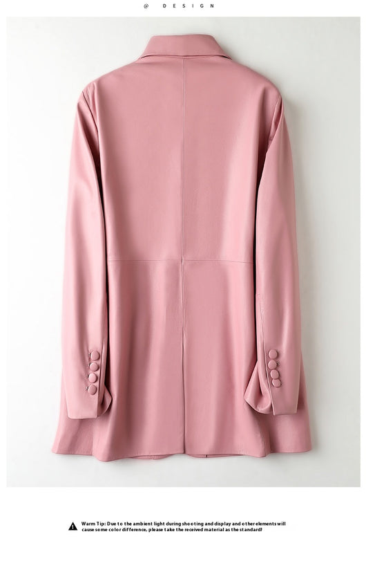 Blazer Ejecutivo de Piel de Oveja para Mujer - Image 9