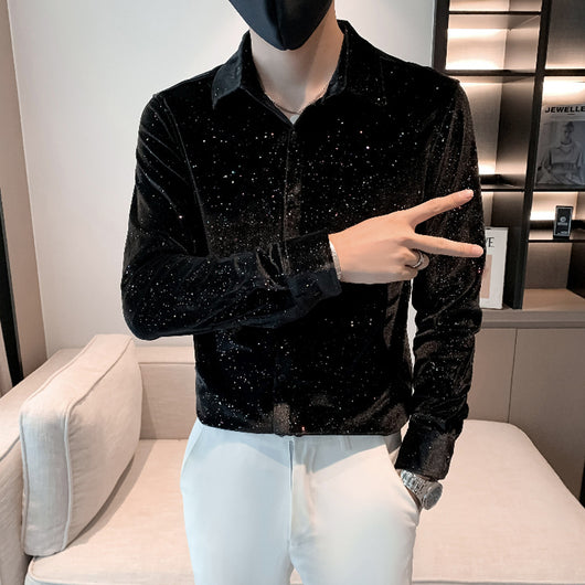 Camisa de Negocios Casual para Hombre con Detalles Brillantes - Image 6