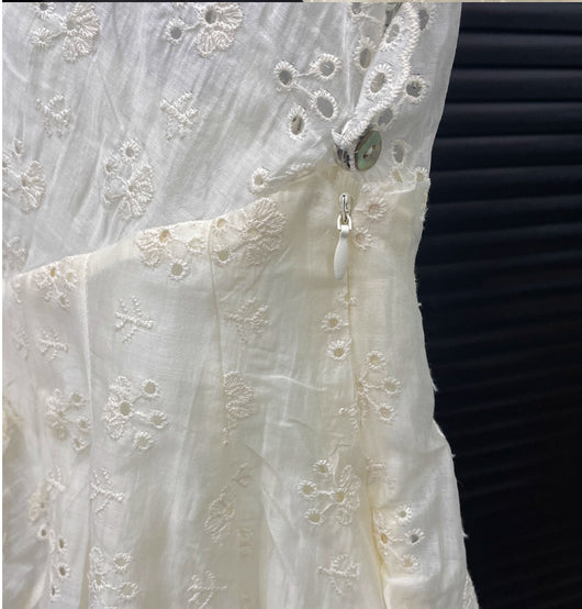 Blusa Falda Encaje Jacquard Escote en V - Colección Verano - Image 12