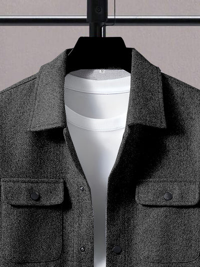 Abrigo Elegante para Hombre con Botones y Bolsillos de Solapa - Image 20