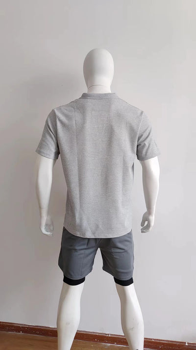 Polo Casual de Cuello V para Hombre - Colores Sólidos - Image 27