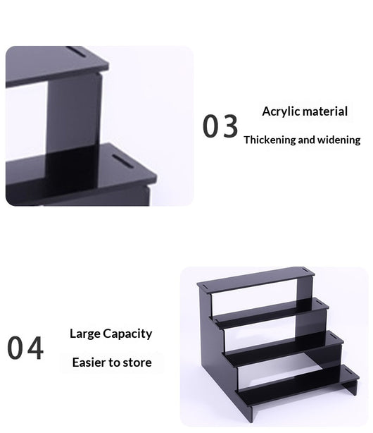 Estantería de Almacenamiento Acrílico Negro - Ensamblaje sin Herramientas - Image 14