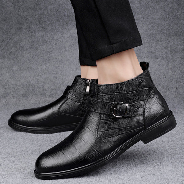 Botas de Cuero Premium Talla Grande: Calidez y Confort para el Invierno