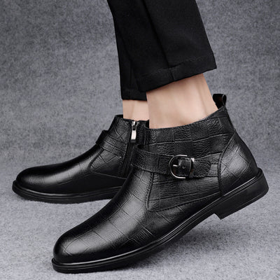 Botas de Cuero Premium Talla Grande: Calidez y Confort para el Invierno