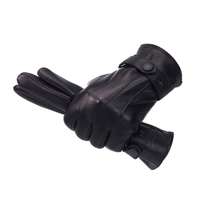 Guantes de Motocicleta Impermeables de Piel Gamuza con Forro Polar - Image 5