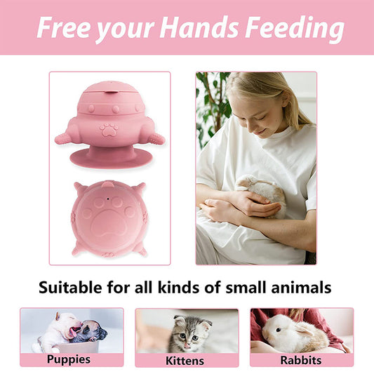 Alimentador de Cachorros con 4 Teteros de Silicona para Perros, Gatos y Conejos - Image 2