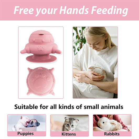 Alimentador de Cachorros con 4 Teteros de Silicona para Perros, Gatos y Conejos - Image 2