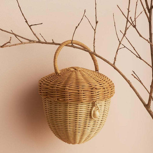 Bolso Tejido a Mano en Ratán Puro Wind Acorn - Diseño Seta - Image 3