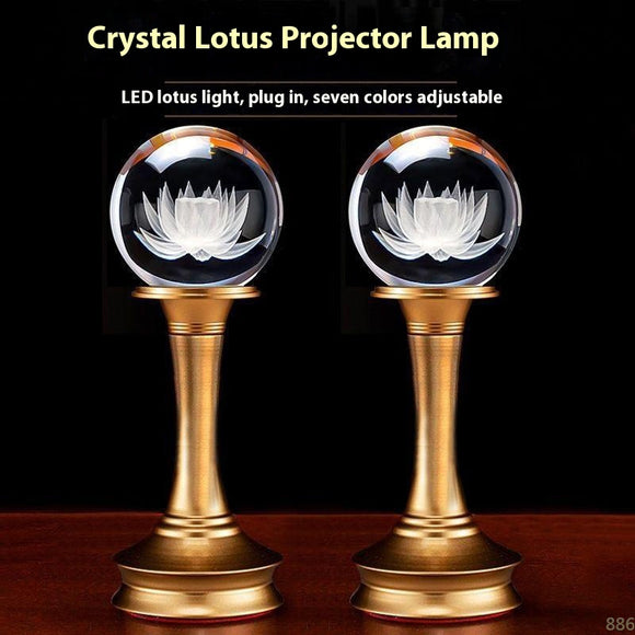Lámpara Buda Loto Cristal LED Multicolor - Luz Decorativa para Altar y Hogar