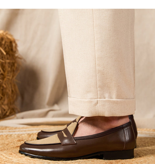 Mocasines Elegantes Estilo Británico Champagne - Image 8