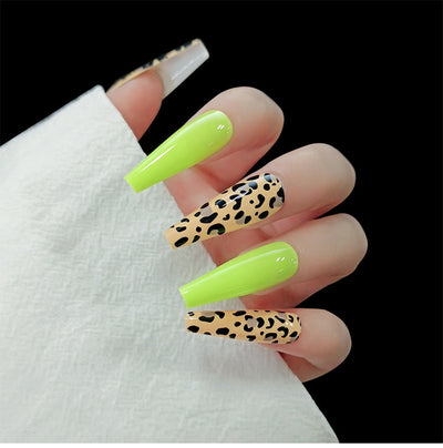 Esmalte de Uñas Estampado Leopardo Amarillo Fluorescente - Image 2
