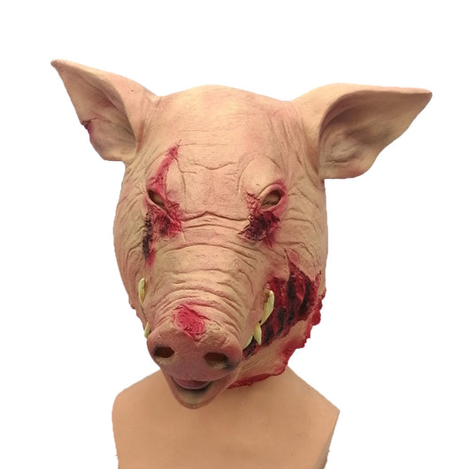 Máscara Latex de Cabeza de Cerdo Descompuesta para Halloween - Image 3