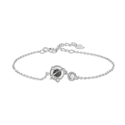 Collar de planeta fantasía plateado - Image 7