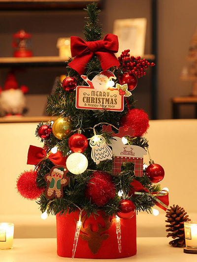 Árbol de Navidad Pequeño de Escritorio con Adornos Decorativos - Image 13