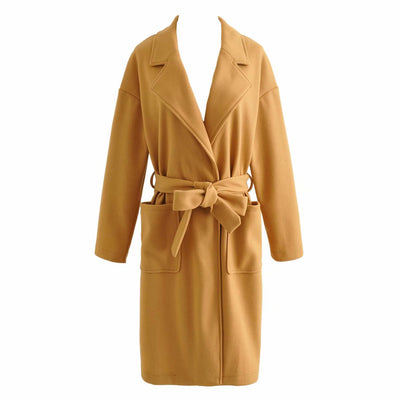 Abrigo de Lana Mujer Largo Elegante Estilo Coreano Slim Fit Premium - Image 11