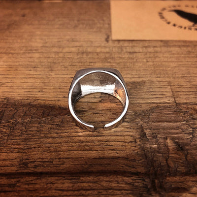 Anillo de Plata 925 Cuadrado Ajustable Acabado Brillante Versión Ancha - Image 9