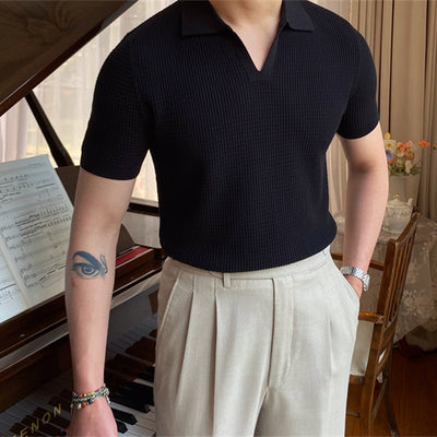 Camisa Cuello V Elegante sin Botones - Versátil y Moderna