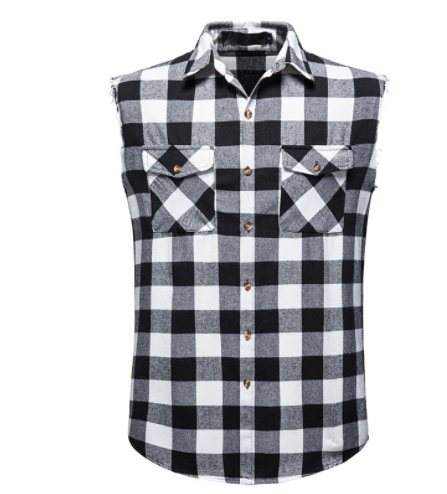 Chaleco Casual de Cuadros para Hombre - Talla Grande sin Mangas con Bolsillos - Image 5