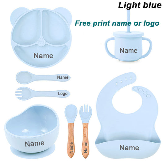 Plato de Succión Infantil con Cubiertos de Silicona Personalizado - Image 22