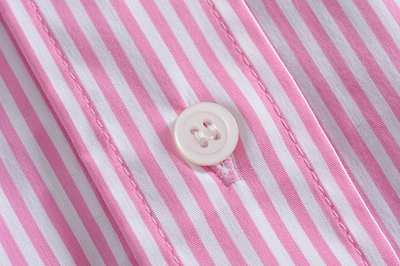 Camisa Suelta de Algodón a Rayas con Manga Larga para Mujer - Image 16