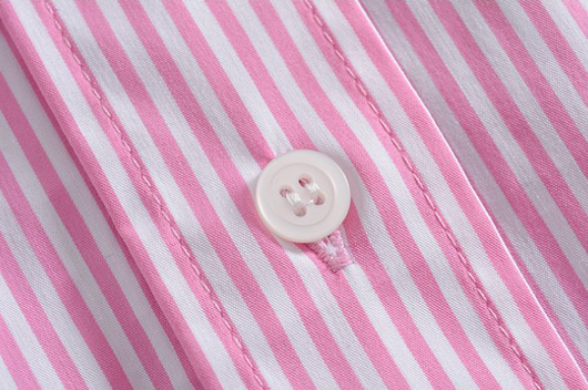 Camisa Suelta de Algodón a Rayas con Manga Larga para Mujer - Image 16