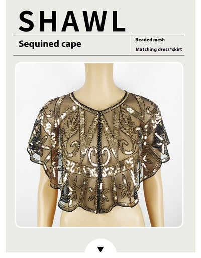 Capa Brillante con Lentejuelas y Malla para Mujer - Image 16