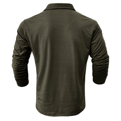 Camisa Clásica de Manga Larga Estilo Europeo para Hombre - Image 48