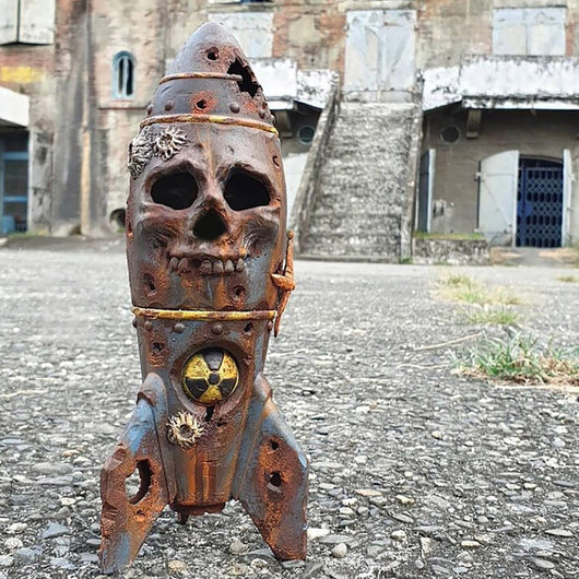 Bomba Esqueleto Resina Artesanal - Réplica de Ojiva Nuclear - Image 7