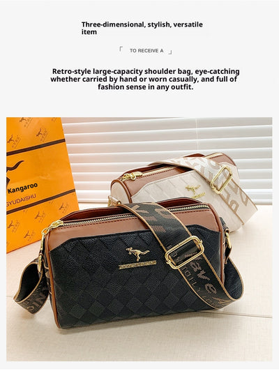 Bolsa Mensajera de Cuero con Detalles en Relieve - Elegancia Minimalista - Image 13