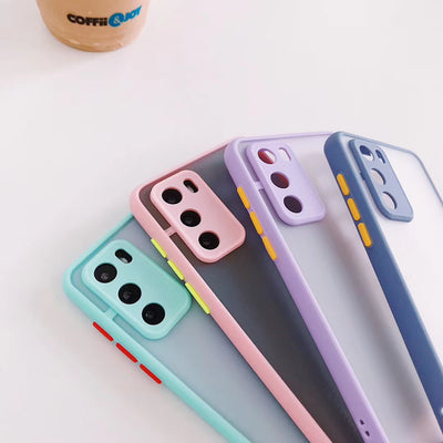 Funda Protectora Huawei con Bordes Reforzados y Diseño Bicolor - Image 5