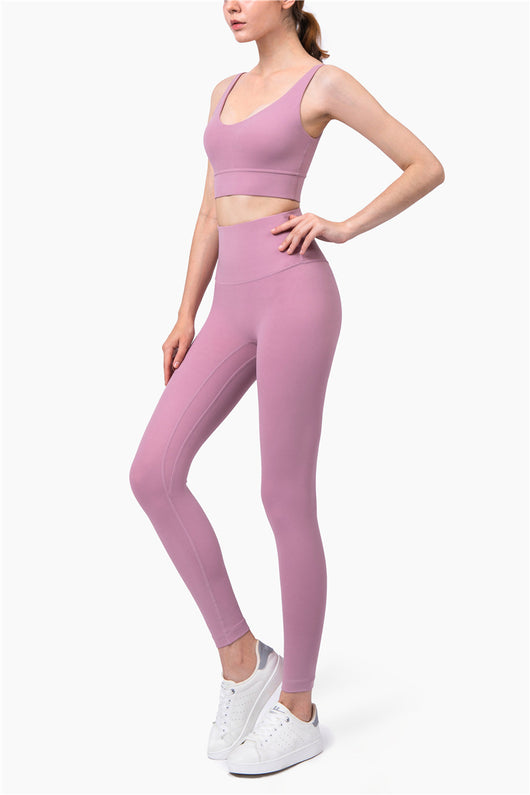 Leggins Cintura Alta Sin Costuras Efecto Durazno Antideslizantes - Image 14