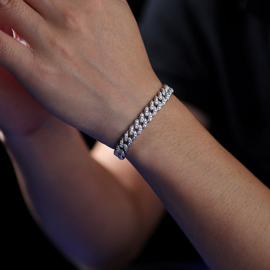 Pulsera Moissanita Plata Brújula de Luz para Hombre y Mujer