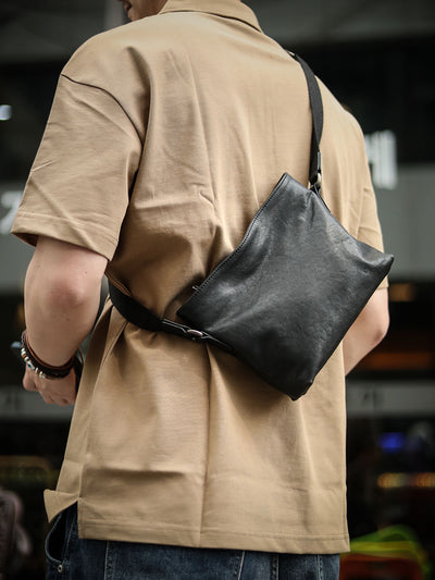 Bolso de Hombro de Cuero con Cierre Horizontal - Image 14