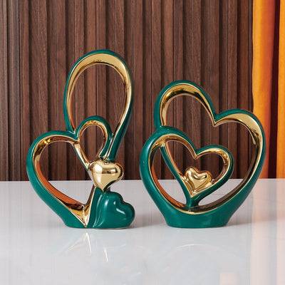 Adorno Decorativo de Corazón para Parejas - Ornamento de Lujo para Bodas y Hogar - Image 3